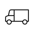 Truck vector icon. Lorry illustration sign. Autotruck symbol or logo. Royalty Free Stock Photo