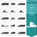 Truck icons vector Royalty Free Stock Photo