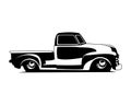 3100 truck vector. isolated white background showing from the side.