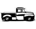 truck 3100 vector premium design. isolated white background showing from side.