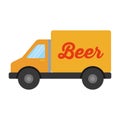 Truck vehicle delivery beer isolated icon