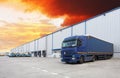 Truck, warehouse building Royalty Free Stock Photo