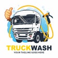 Truck wash logo creative design vector inspiration