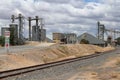 A truck on the weighbridge at Dunolly grain storage facility Royalty Free Stock Photo