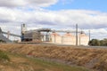 A truck on the weighbridge at Dunolly grain storage facility Royalty Free Stock Photo