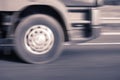 TRUCK WHEEL SPINNING AT SPEED Royalty Free Stock Photo