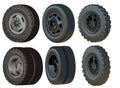 Truck wheels set Royalty Free Stock Photo