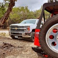 Truck whith with jeep scrambler Royalty Free Stock Photo