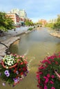 Truckee river in downtown Reno, Nevada Royalty Free Stock Photo