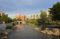 Truckee river in downtown Reno, Nevada Royalty Free Stock Photo