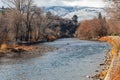 Truckee River near downtown Reno, Nevada. Royalty Free Stock Photo