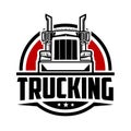 Trucking circle emblem logo vector art isolated. Best for transportation related industry logo