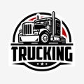 Trucking Circle Emblem Logo Vector. Best for Trucking Related Industry