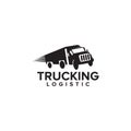 Trucking logistic logo design template