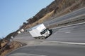 Trucking on scenic freeway Royalty Free Stock Photo
