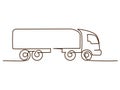 Trucking semi truck. Vehicle Icons: European Truck Semitrailer.