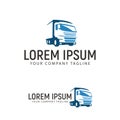 Trucking transportation logo design concept template