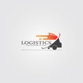 Trucking Transportation Logo, vector logo for business corporate, delivery of goods, logistic, element, illustration
