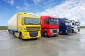 Trucks in parking, Transportation industry