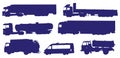 Trucks collection vector