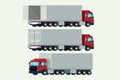 Trucks container delivery shipping cargo. illustration vector