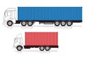 Trucks with containers