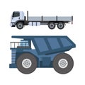 Trucks delivery vehicle vector.