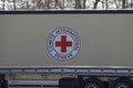 Trucks destinated for Africa to support the Red Cross organization