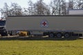 Trucks destinated for Africa to support the Red Cross organization Royalty Free Stock Photo