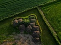 trucks destroy nature and load the terrain with endless amounts of Royalty Free Stock Photo