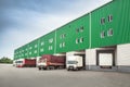 Trucks dock warehouse Royalty Free Stock Photo