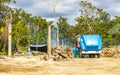 Trucks dump truck excavators and other industrial vehicles Tulum Mexico