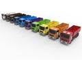 Trucks fleet diversity concept Royalty Free Stock Photo