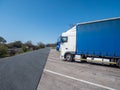 Trucks on motorway rest stop Royalty Free Stock Photo