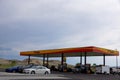 Trucks parked at Loves Gas Station travel center