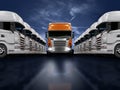 Trucks presentation Royalty Free Stock Photo