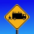 Trucks reversing sign