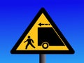 Trucks reversing sign Royalty Free Stock Photo