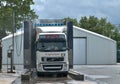 Trucks on the shower room