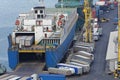 Truck Ferry Cargo in Port Royalty Free Stock Photo