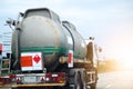 Trucks transporting dangerous chemical on the road