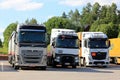 Trucks on a Truck Stop Royalty Free Stock Photo