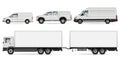 Trucks and vans vector illustration