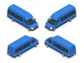 Trucks Vector isometric transport. Commercial Vehicle. Delivery truck. Flat style vector illustration delivery service