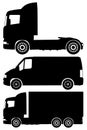 Trucks vector set