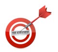 True achievement target dart illustration Royalty Free Stock Photo