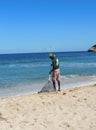 True Beachcomber on the Sands of the Caribbean