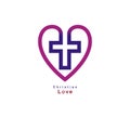True Christian Love and Belief in God, vector creative symbol de Royalty Free Stock Photo
