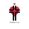 True Christian Love and Belief in God, vector creative symbol de Royalty Free Stock Photo