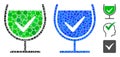 True Drink Glass Mosaic Icon of Circle Dots